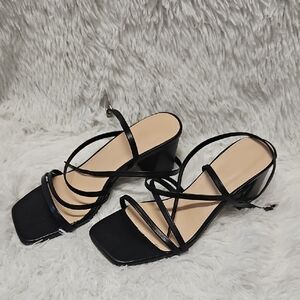 Elegant Black Strappy Heels